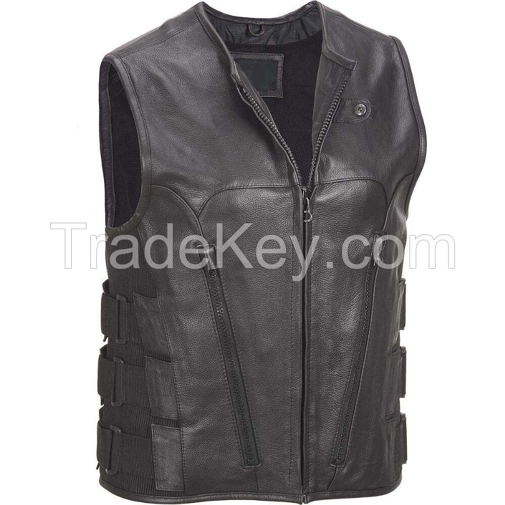 custom leather vests motorcycle leather vest men leather biker vest