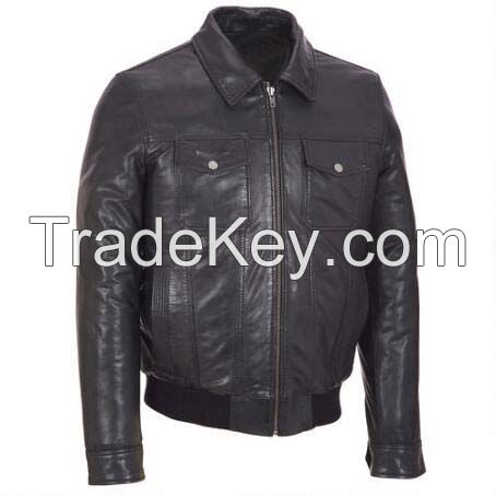 winter fashion men black varsity pu leather jacket with hood