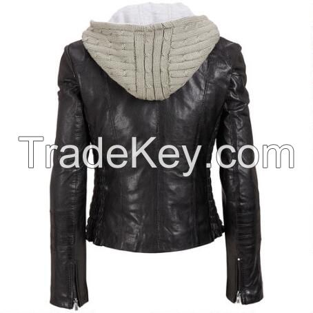 Factory direct wholesale pirce lamb double face fur overcoat with hood