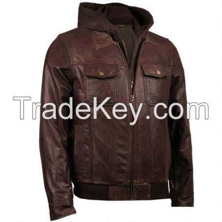 Factory direct clothing men's coat wholesale leather jacket for men-Men