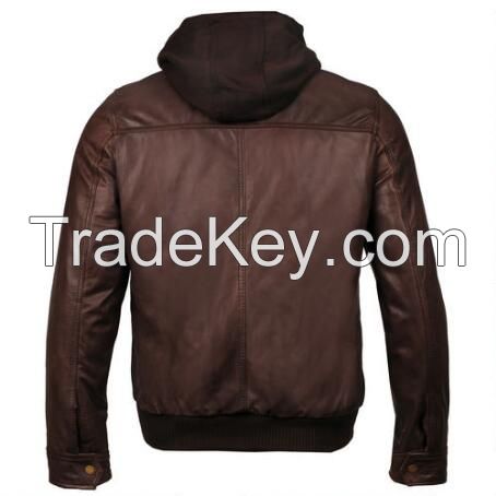 Factory direct clothing men's coat wholesale leather jacket for men-Men