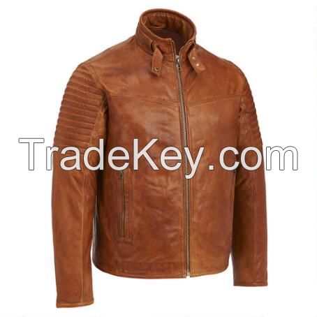 High Quality leather motorbike jacket