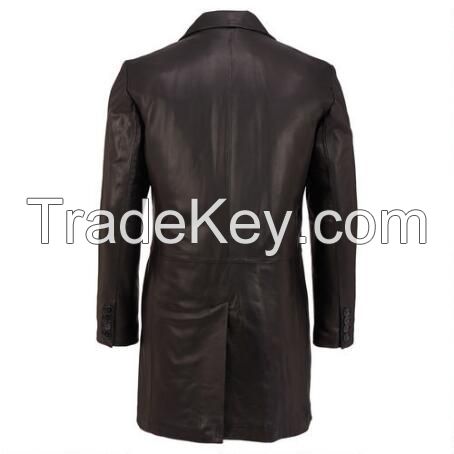 high quality pu leather men's coat jackets
