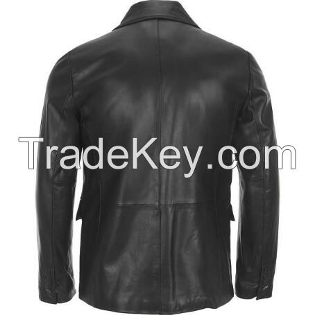 OEM Hot sell Men's Fashion Leather Motorcycle Coats Jackets Washed