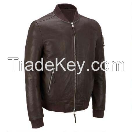 Men Black Leather Motorcycle Jacket with Exclusive Built-in Back