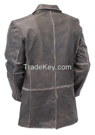 Vintage Brown Leather  Leather Jacket coat