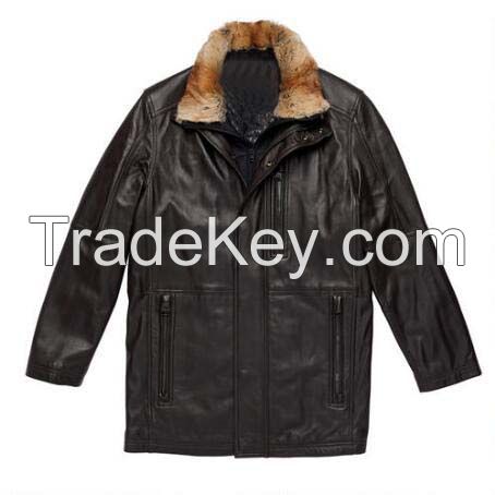 high quality leather man coat & jacket , men motorcycle leather jacket &