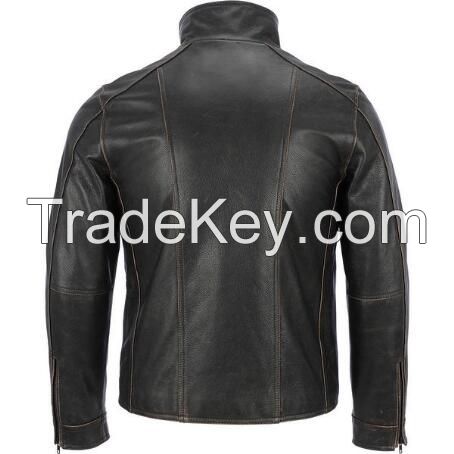 leather jacket - new style Mens Leather Cycle Jacket black leather jacket Winter