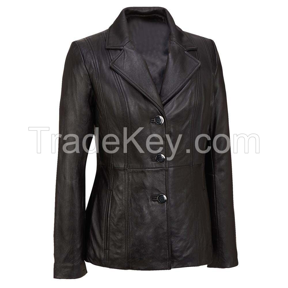 Best Prices attractive style women long leather coat for wholesale