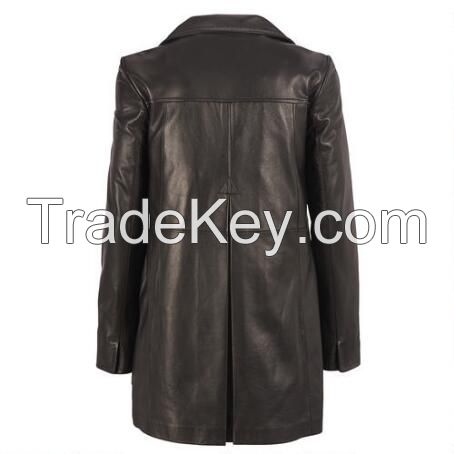 Ladies Leather Long Coat