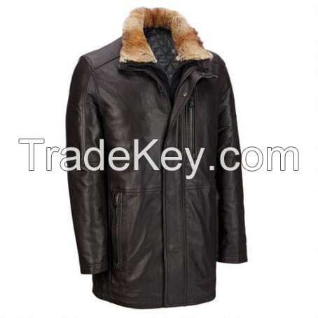 high quality leather man coat & jacket , men motorcycle leather jacket &