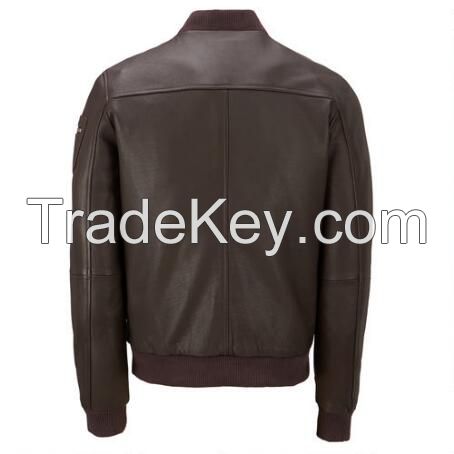 Men Black Leather Motorcycle Jacket with Exclusive Built-in Back