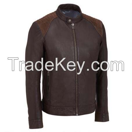 Custom High Quality Mens Street Style Beige Suede Jackets