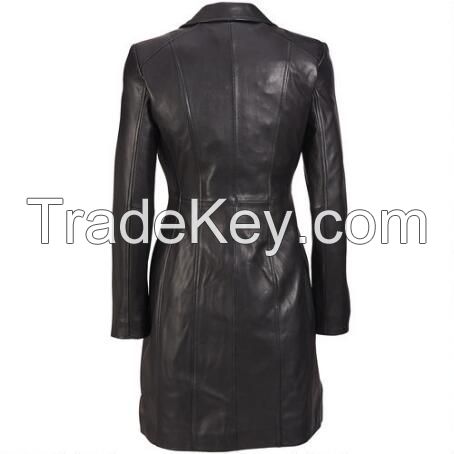 New design clothes women real sheepskin leather fur coat for ladies