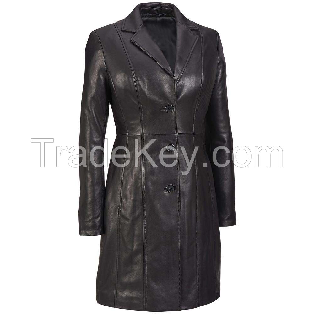 New design clothes women real sheepskin leather fur coat for ladies