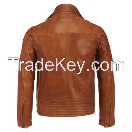 High Quality leather motorbike jacket