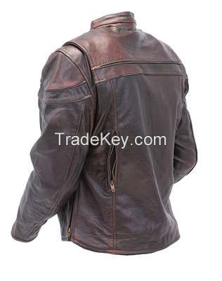 Fur men's jacket PU wash men's jacket high quality men's motorcycle leather