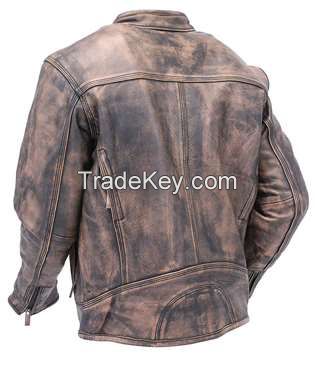 European fashion motorcycle leather jacket faux leather jacket men