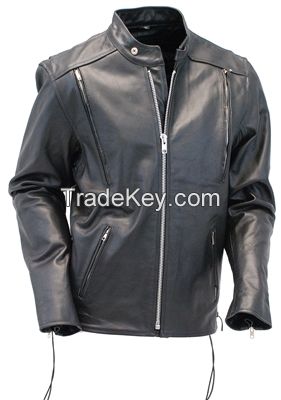 2017 New Fashion Motorcycle Biker Leather Jacket Men/ biker leather