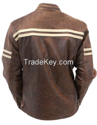 Fashion Men Quality Leather Jackets Cool Motorcycle Jacket Coats