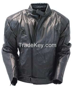 Mens Black Real 100% Genuine Leather Brando Motorcycle Biker Classic