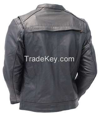 oem quilted jackets - New Mens Quilted motorcycle brown Lambskin Leather