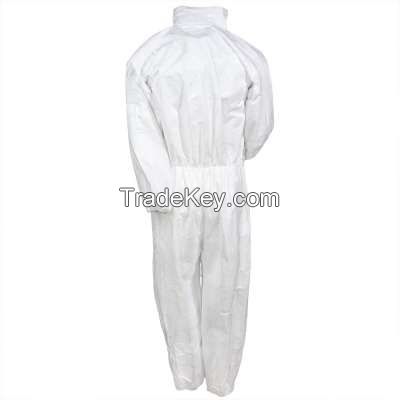 White Elastic Wrists Coveralls