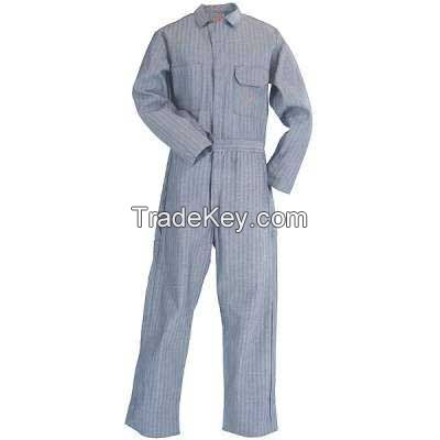 Grey Cotton Work Coveralls