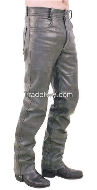 Men's Heavy Duty Leather Motorbike Chaps