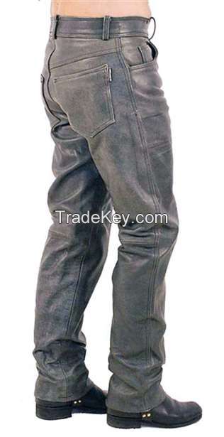 Men's Heavy Duty Leather Motorbike Chaps