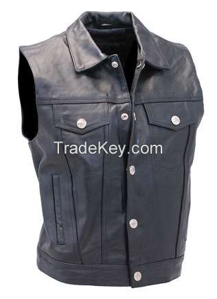 leather motorcycle vest