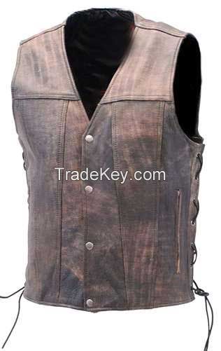 leather vest jacket