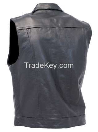 leather motorcycle vest