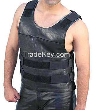 leather biker vest