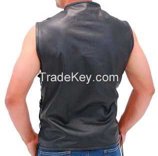 black biker vest