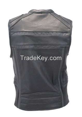 perforated leather vest