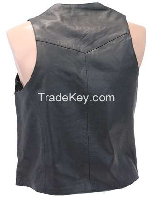 motorcycle leather vest