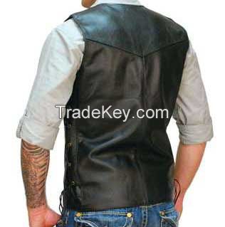 leather bomber vest