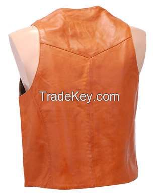 leather jacket vest