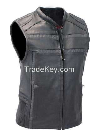 perforated leather vest