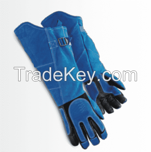 Red Safety Leather Welding Gloves