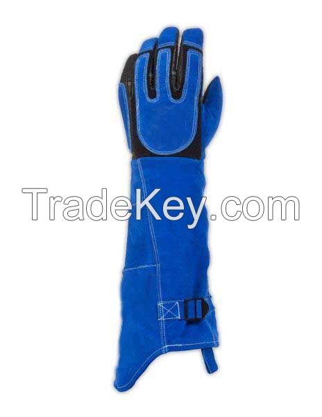 Red Safety Leather Welding Gloves