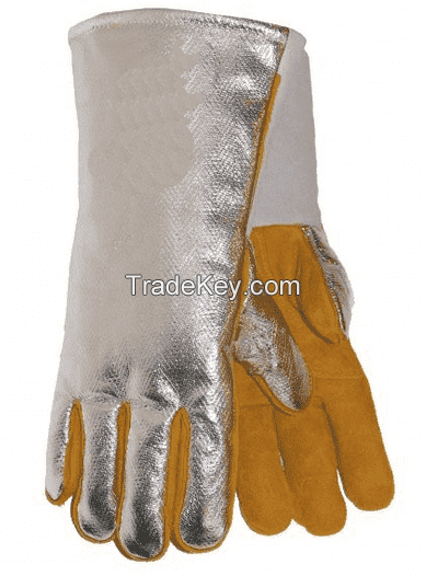  Yellow welding safety gloves