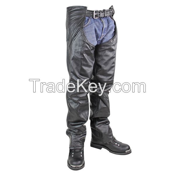 Leather Chaps with Zipper