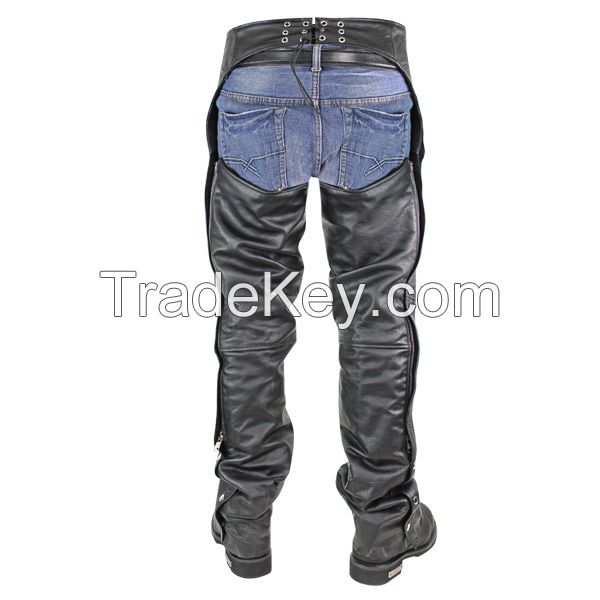 Leather Chaps with Zipper