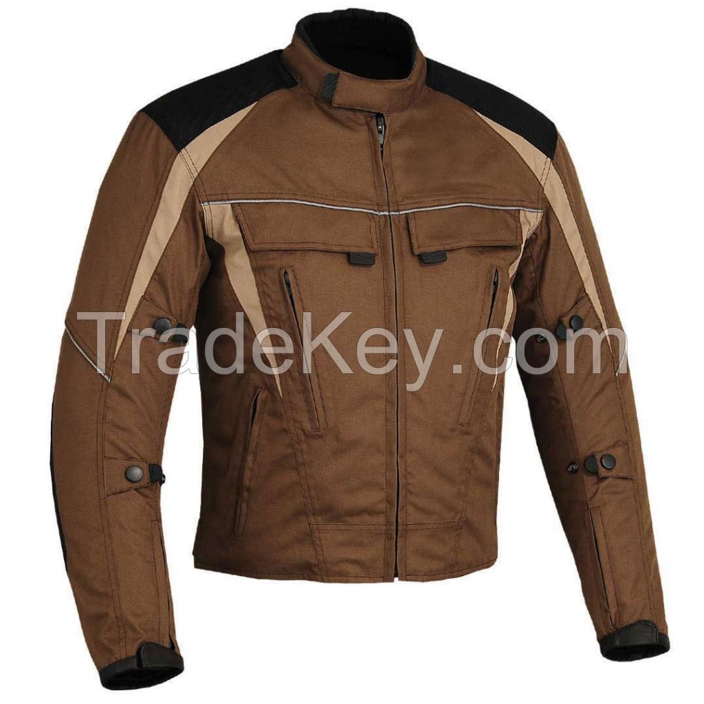 textile leather motorcycle jacket