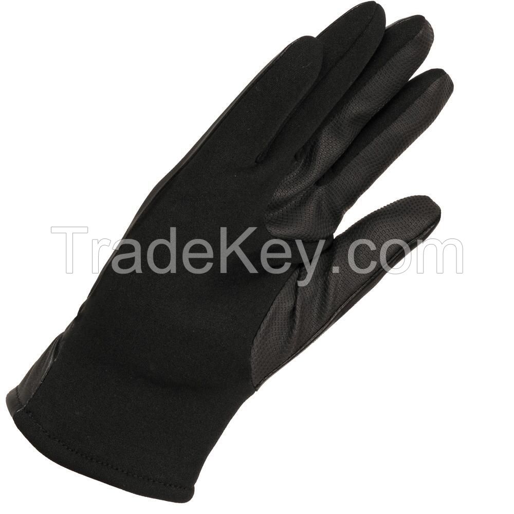navy leather gloves