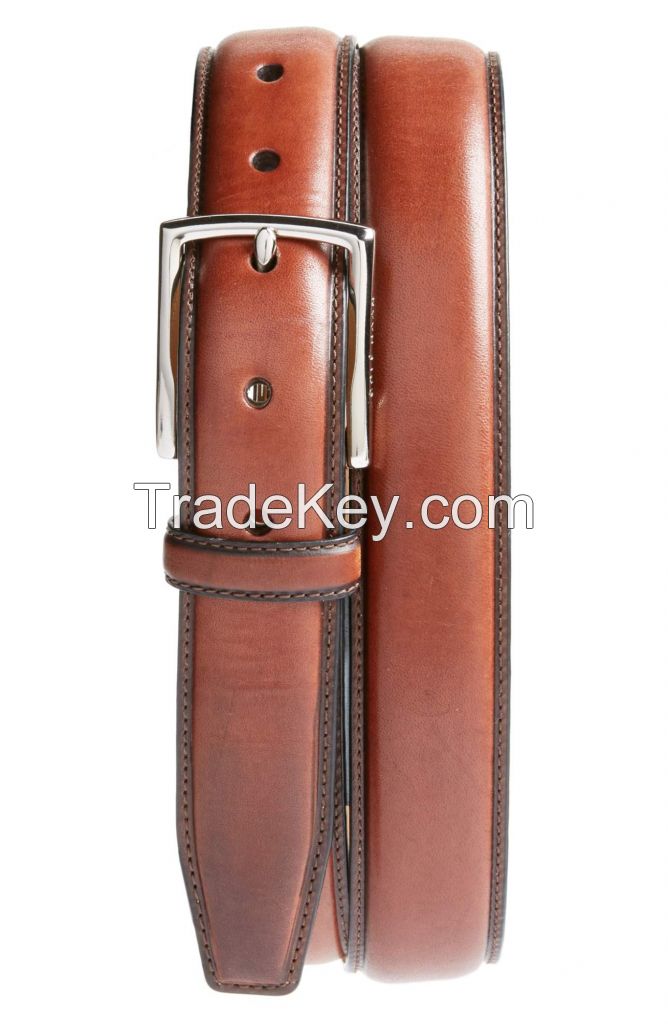 brown leather jeans belt