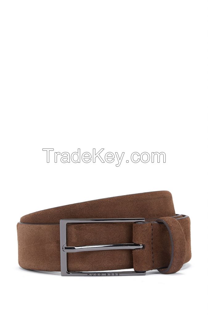  men's pin buckles belt 100% Genuine Leather belts for men jeans belt factory 