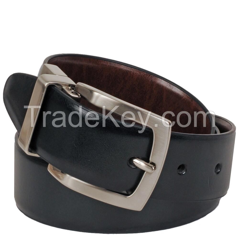 Stylish men Leather Belt with Brass Buckle